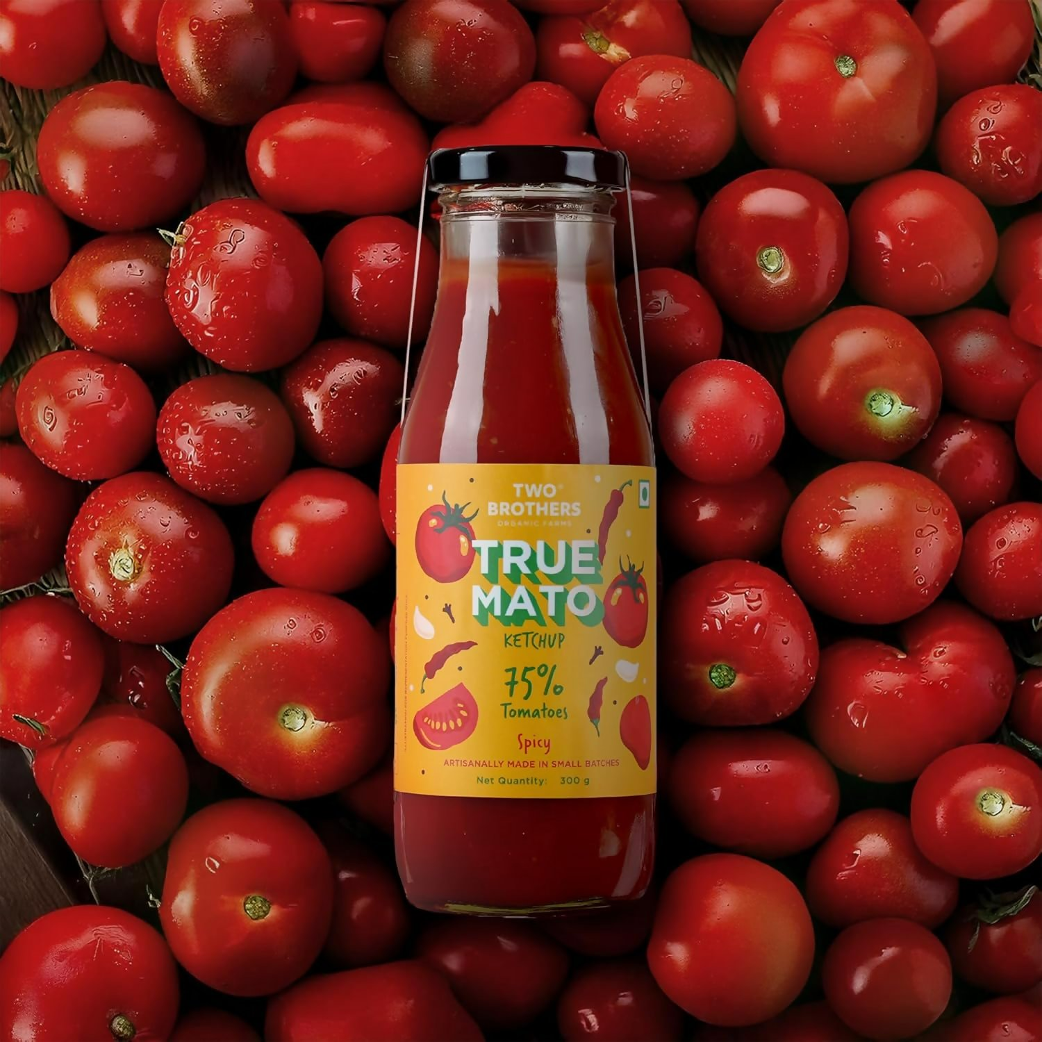 Two Brothers Organic Farms Truemato Ketchup - Spicy | Grocsy