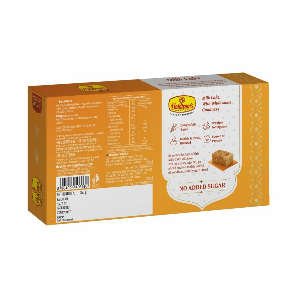 Haldiram's Milk Cake - No Added Sugar | Grocsy