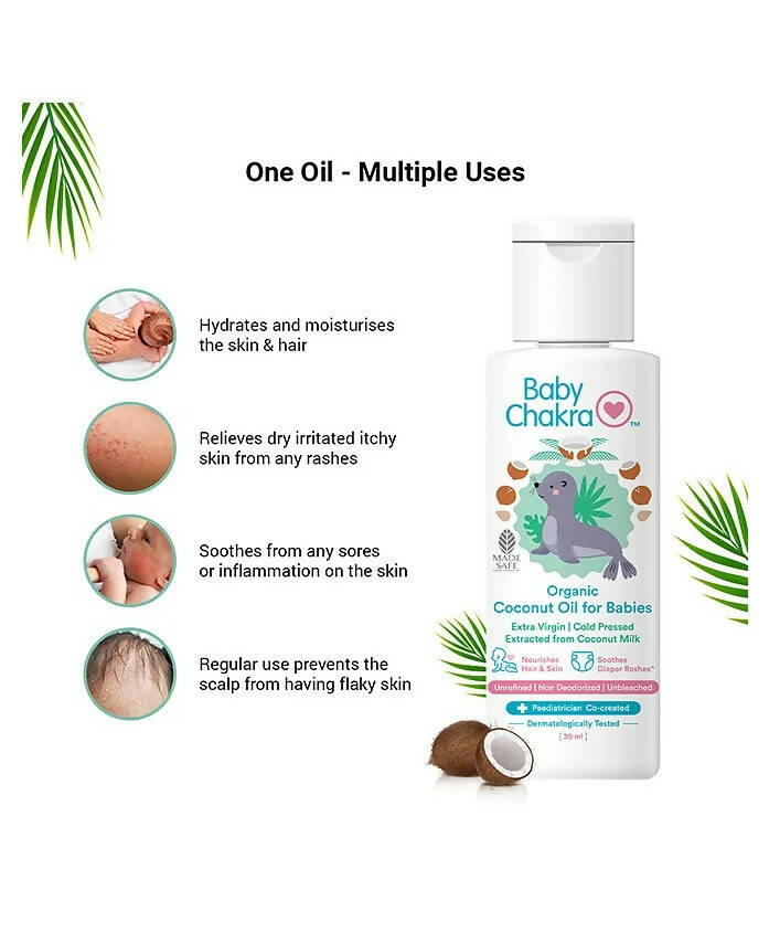 BabyChakra Massage Oil Hair Oil & Coconut Oil Combo | Grocsy