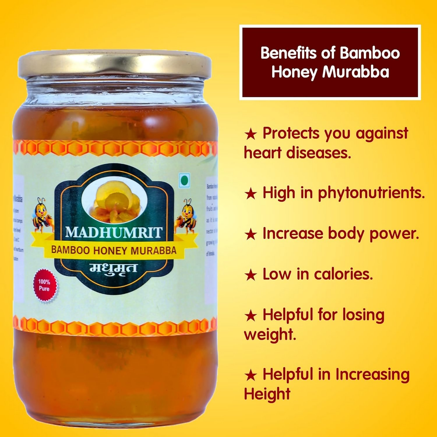 Madhumrit Bamboo Murabba - Raw Forest Honey | Grocsy