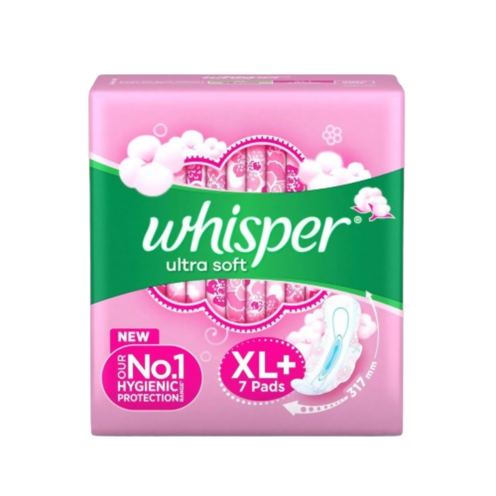 Whisper Ultra Soft Sanitary Pads for Women, XL+ | Grocsy
