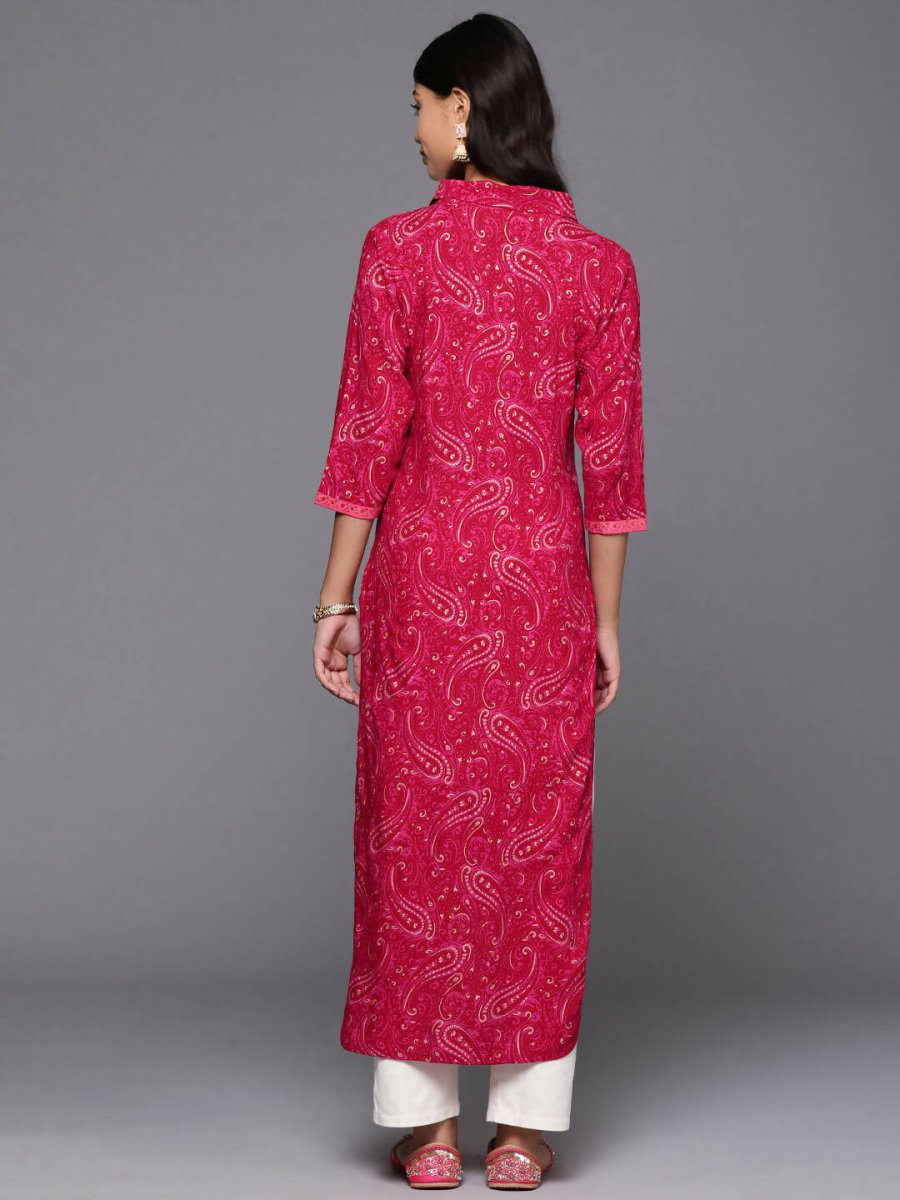 Ahalyaa Women's Traditional wear Kurta - Red | Grocsy