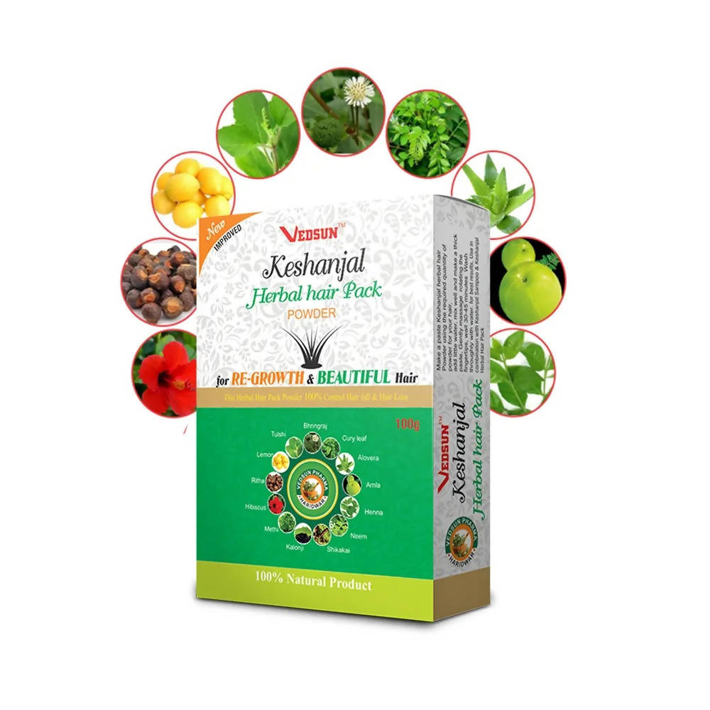 Vedsun Keshanjal Herbal Hair Pack Powder | Grocsy