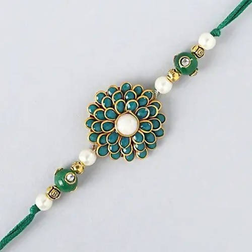 Premium Beads Rakhi & Choco Swiss Chocolicious Box | Grocsy