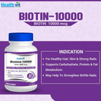 Healthvit Biotino-10000 Tablets | Grocsy