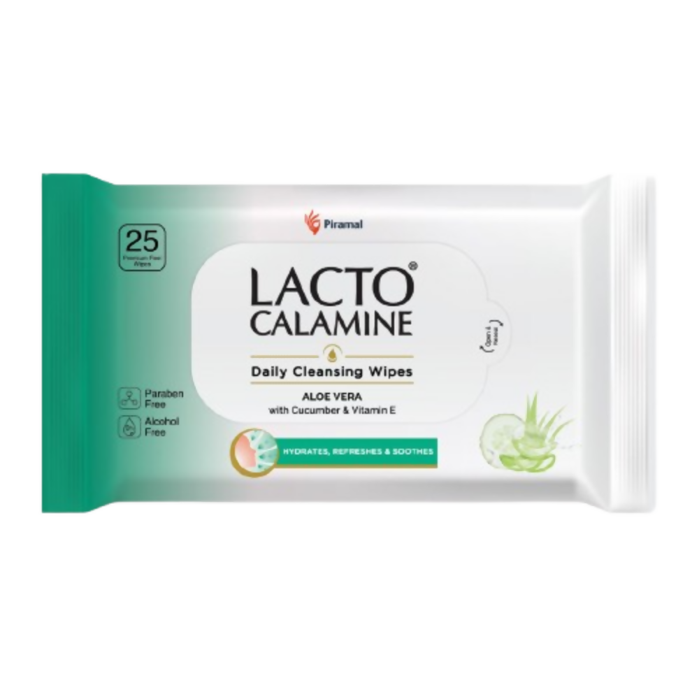 Lacto Calamine Daily Cleansing Face Wipes, Makeup Remover Wipes | Grocsy