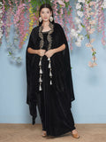 Joban Fashion Black Hand Embellished Cape with Inner and Skirt | Grocsy
