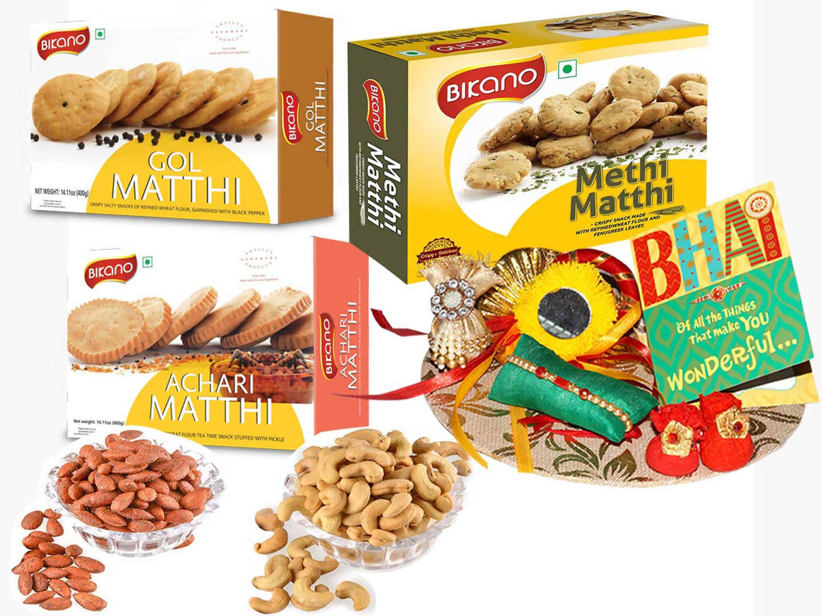 Bikano Mathi Magic and Dryfruits Rakhi Gifts | Grocsy
