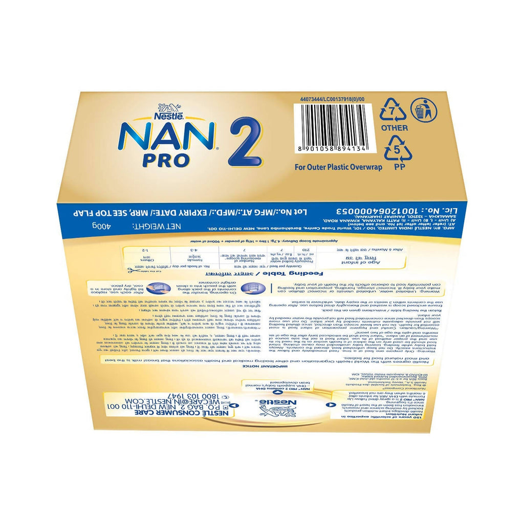Nestle Nan Pro 2 Follow-Up Formula Powder After 6 Months Stage 2 For Infants | Grocsy