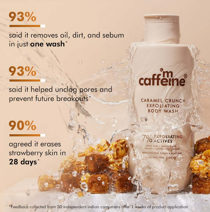 mCaffeine Caramel Crunch Exfoliating Body Wash | Grocsy