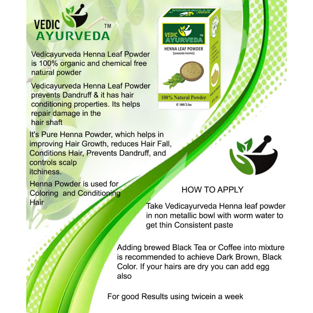 VedicAyurveda Heena Leaf Powder and Shikakai Powder | Grocsy