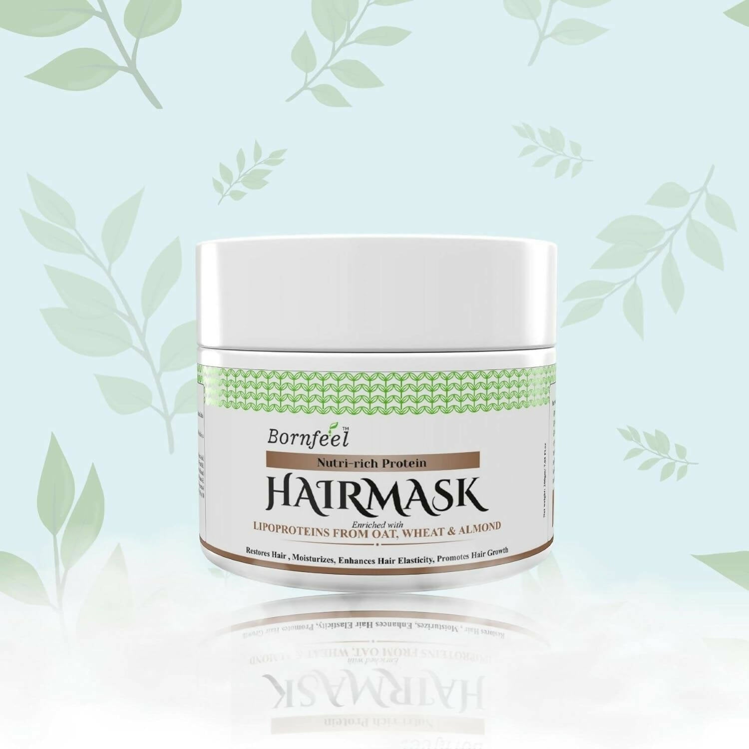 Bornfeel Protein Hair Mask Enriched With Lipoproteins From Oats Wheat & Almond | Grocsy