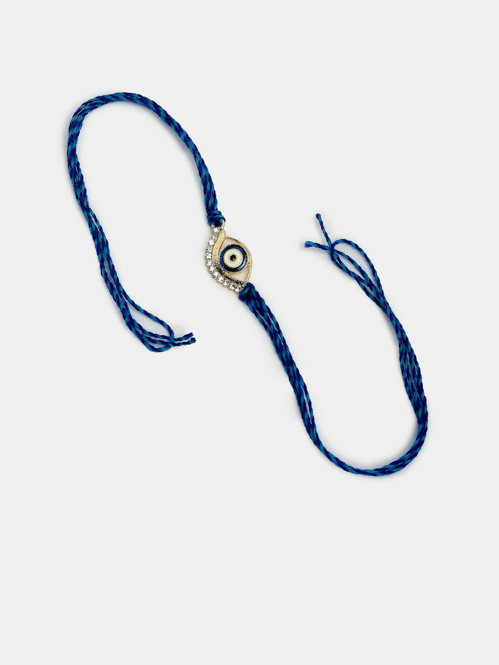 NVR Women & Men Set of 2 Blue Evil Eye Bhaiya Bhabhi Rakhi Set With Roli Chawal & Chocolate | Grocsy