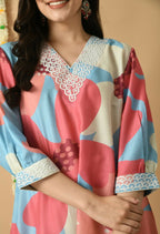 Joban Fashion Print Maslin Kurta Set | Grocsy