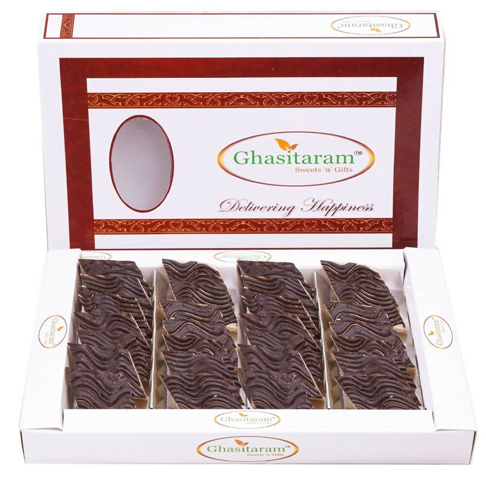 Ghasitaram Chocolate Coated Kaju Katli Sweets | Grocsy