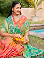 Shree Shyam Fashion Mustard Pochampally Silk Saree | Grocsy