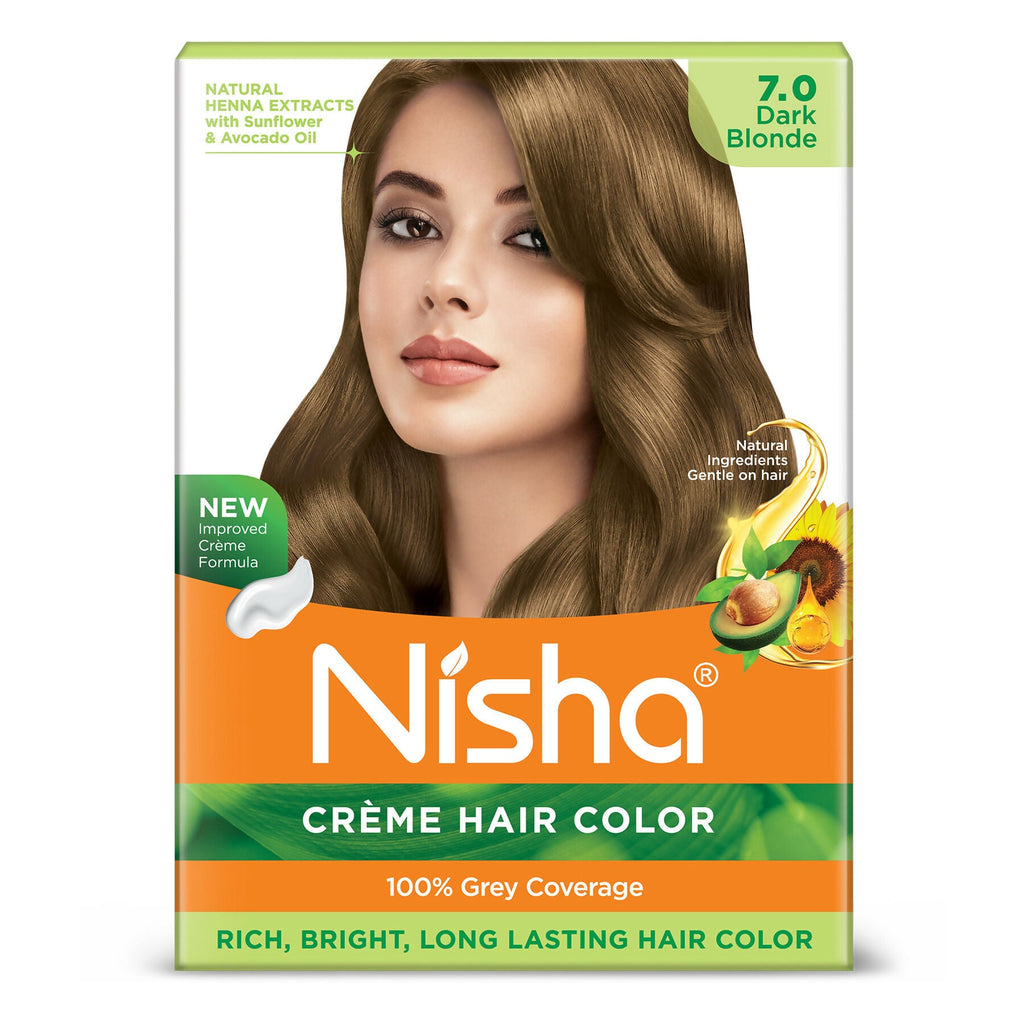 Nisha Creme Hair Color for Women - Dark Blonde | Grocsy