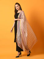 Myshka Women's Black Solid Anarkali Party Kurta Set With Printed Dupatta | Grocsy