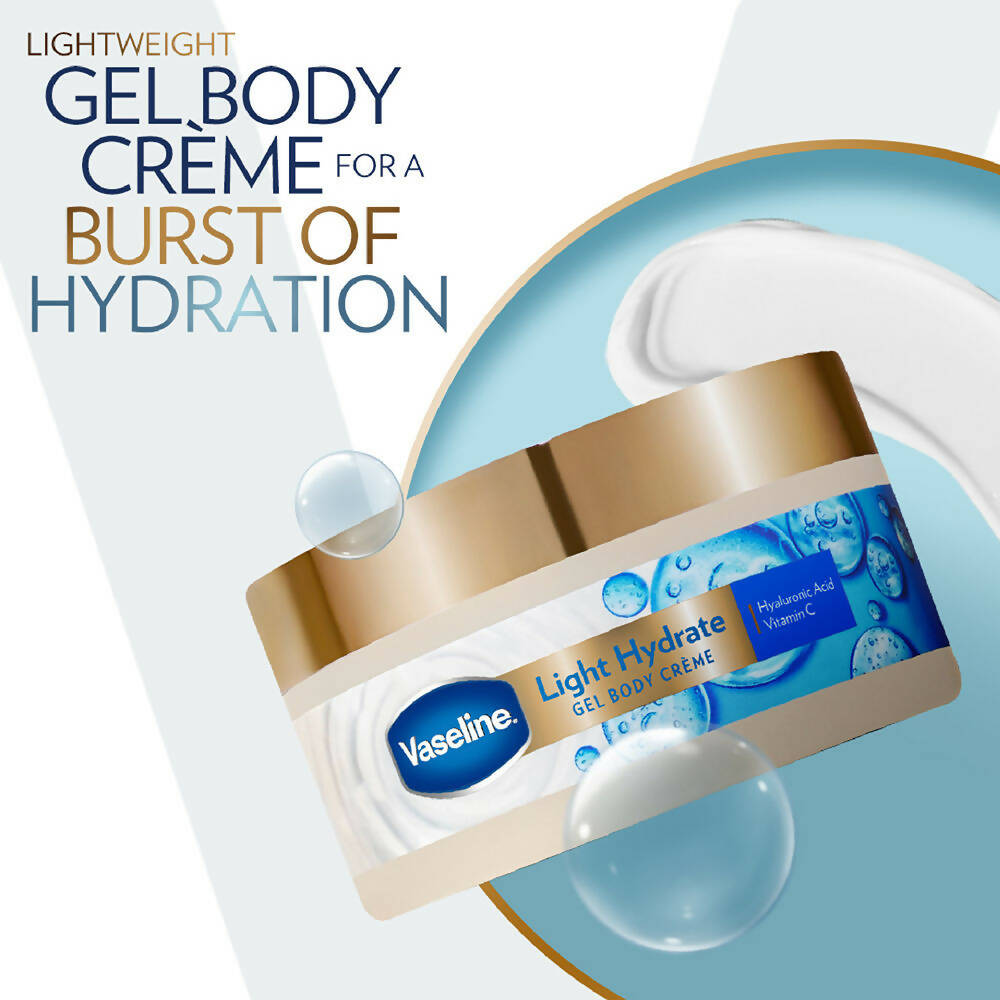 Vaseline Light Hydrate Gel Body Creme With Hyaluronic Acid & Vitamin C | Grocsy
