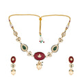 Nuyug 22K Gold Plated Radiant Sage Stone Kundan Necklace | Grocsy