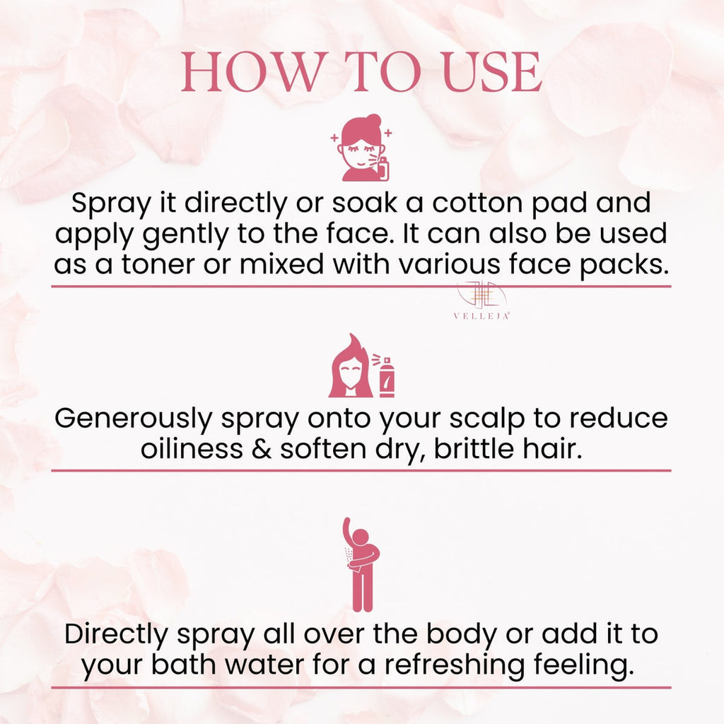 Velleja Gulab Ark - Rose Water | Grocsy