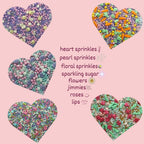 Confect Edible Sprinkles | Mix Red, Pink, Green & Yellow Pearls Pack of 5 (EAST 1) - 100Gms | Grocsy