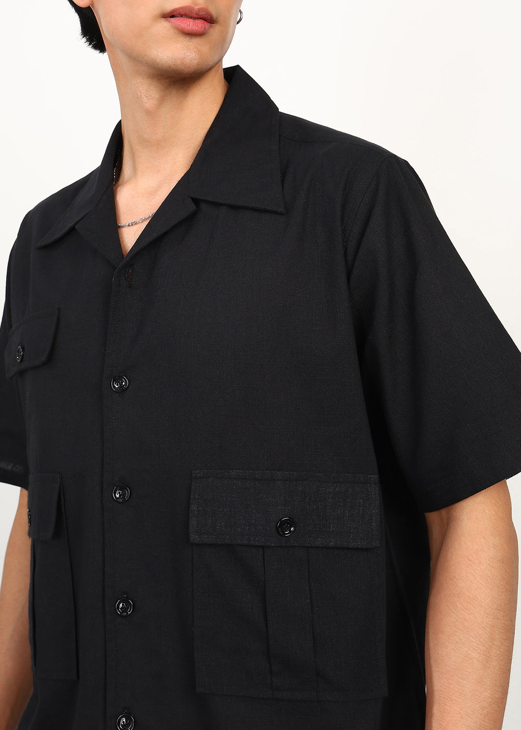 Fabmade 3 Pocket Black Shirt | Grocsy