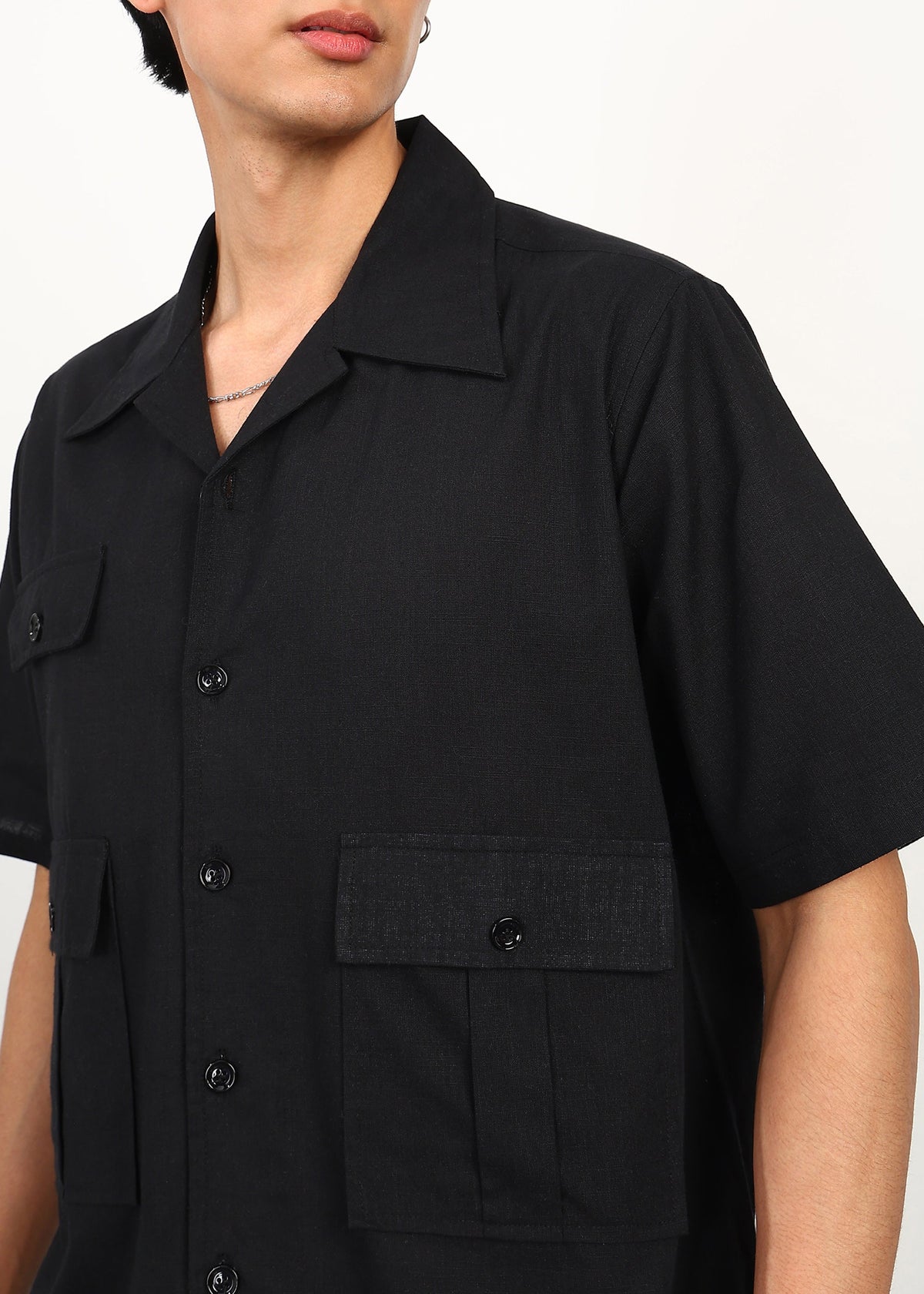 Fabmade 3 Pocket Black Shirt | Grocsy