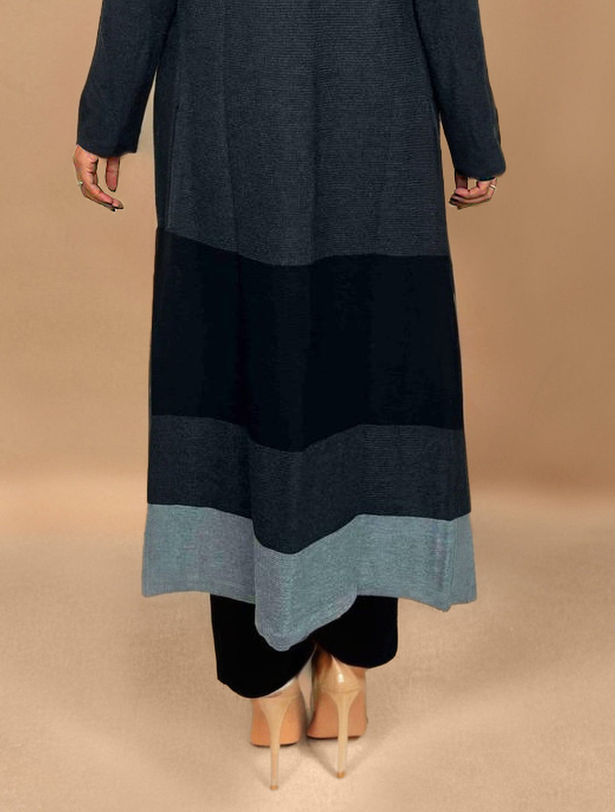 trueBrowns Dark Grey Woollen Cape | Grocsy