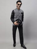 Even Apparels Men's Grey Pure Wool Nehru Jacket | Grocsy