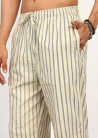 Fabmade Sandline Stripe Linen Trousers | Grocsy