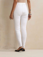 trueBrowns White Woollen Leggings | Grocsy