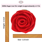 Confect Red Rose | Edible Sugar Roses Topper | Grocsy