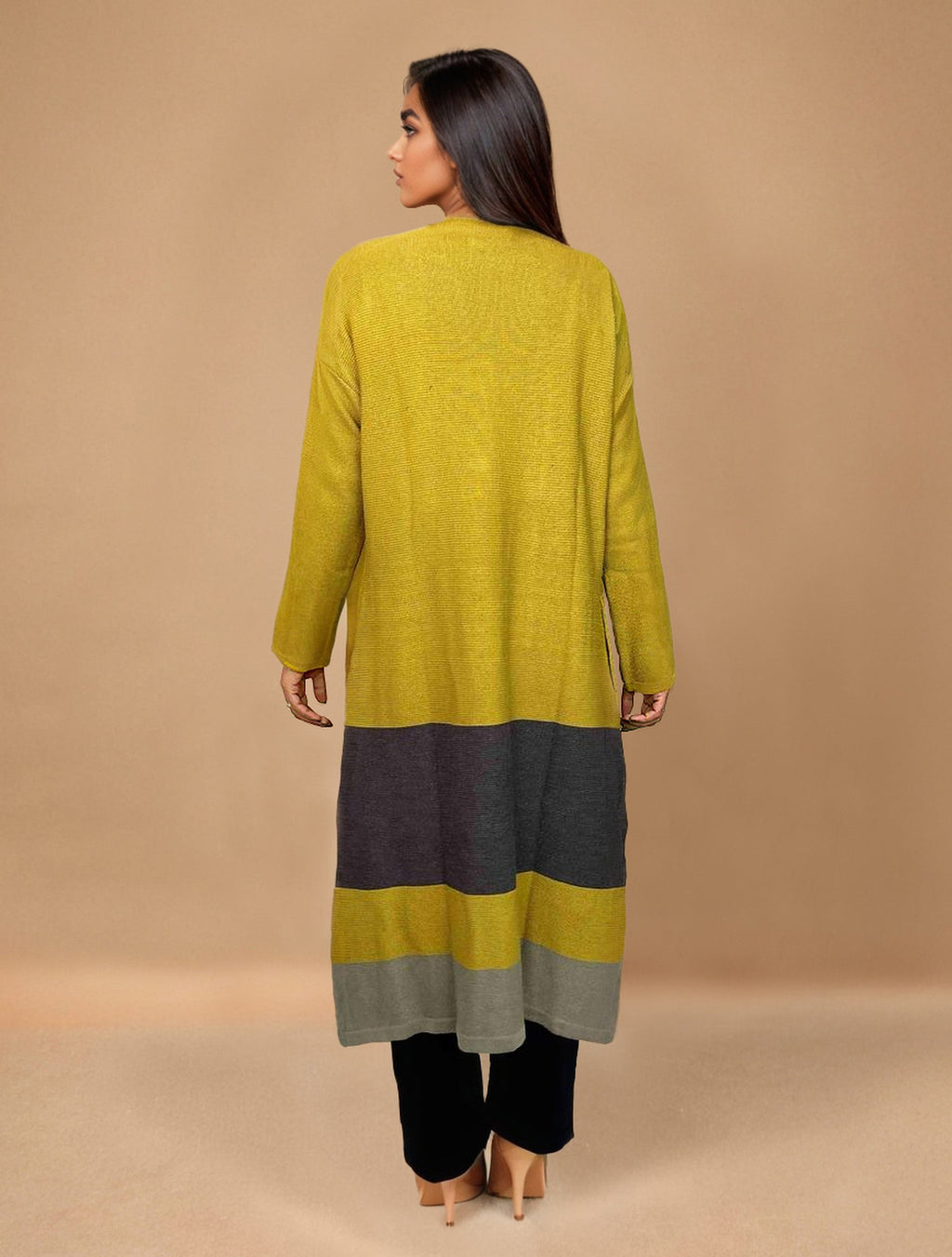 trueBrowns Mustard Woollen Cape | Grocsy