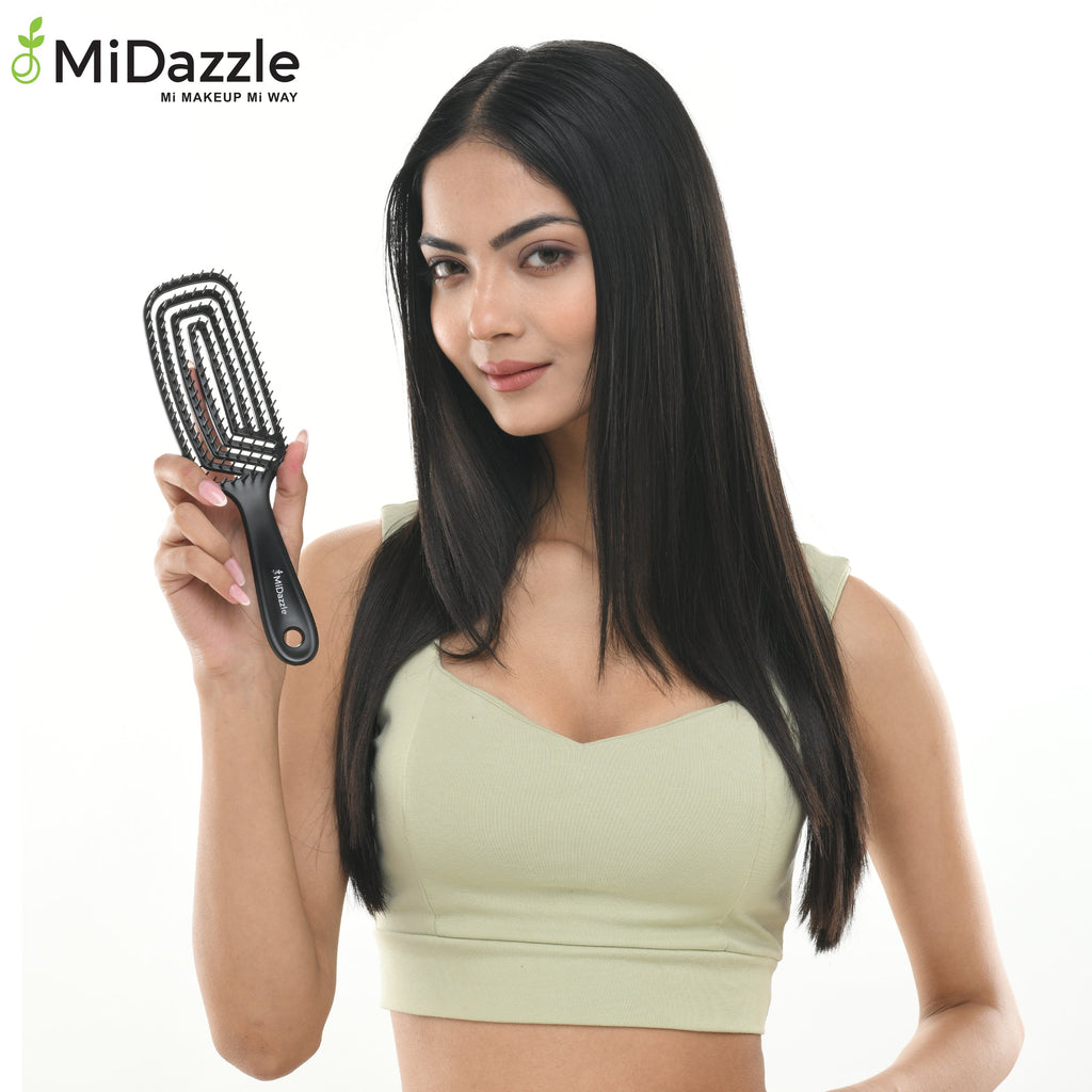 MiDazzle Hair Brush (Black 3D) MIHB0015 | Grocsy