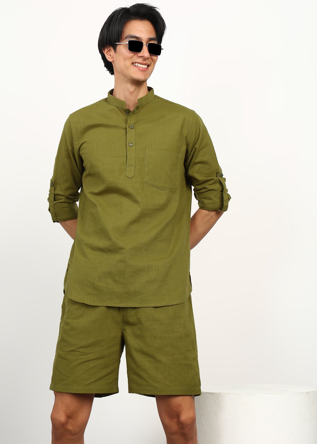 Fabmade Olive Breeze Co-Ord Set | Grocsy