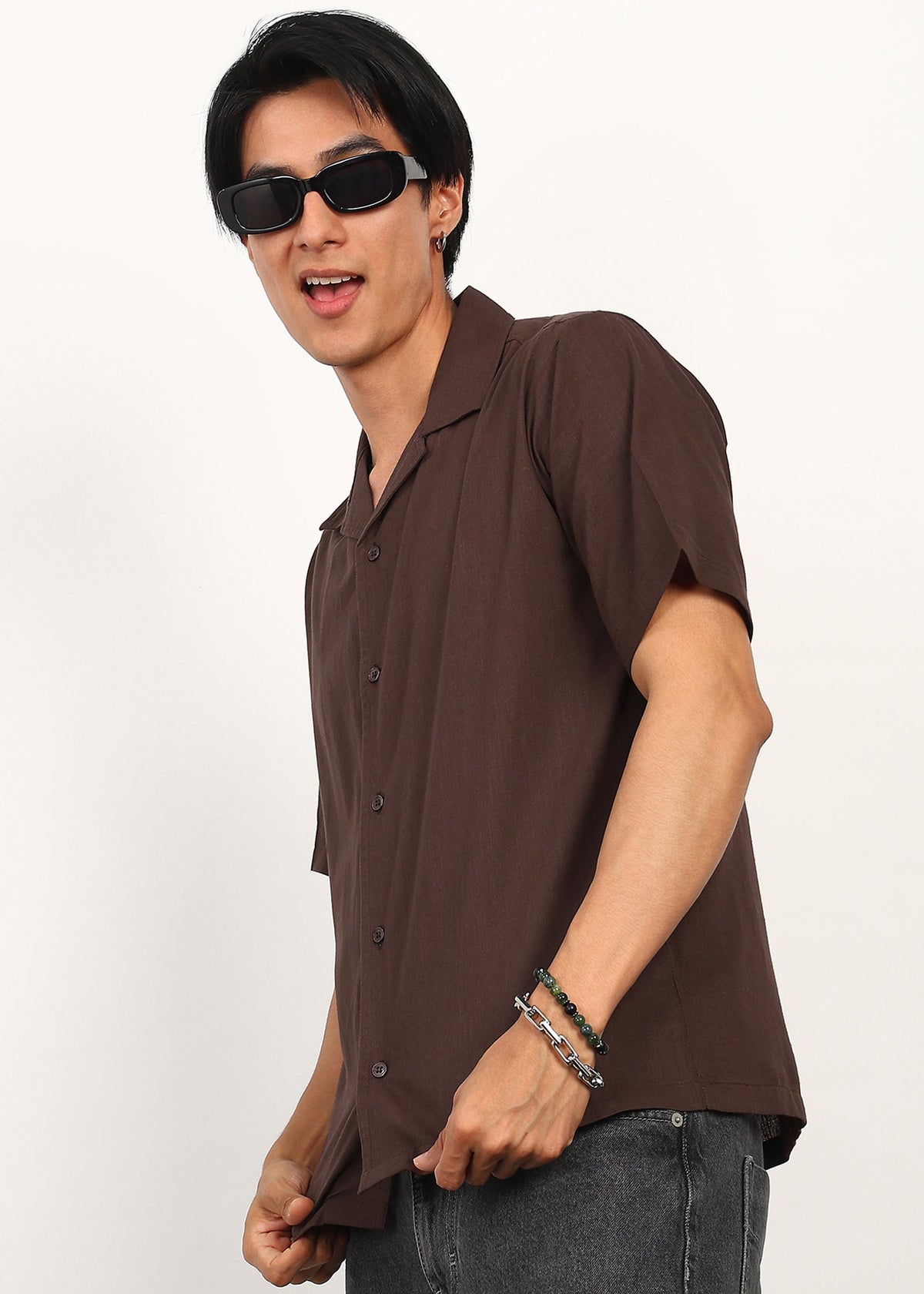 Fabmade Cocoa Drift Shirt | Grocsy
