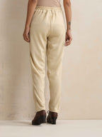 trueBrowns Beige Woollen Pants | Grocsy
