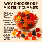 Confect Mixed Meledy Gummies | Pack of Blueberry, Banana, Mango, Blackberry, Peach, Cranberry  Gummies | | Grocsy