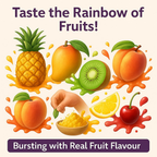 Confect Tropical Vibes Gummies | Pack of Pineapple, Mango, Kiwi, Peach, Lemon, Cherry Gummies | | Grocsy