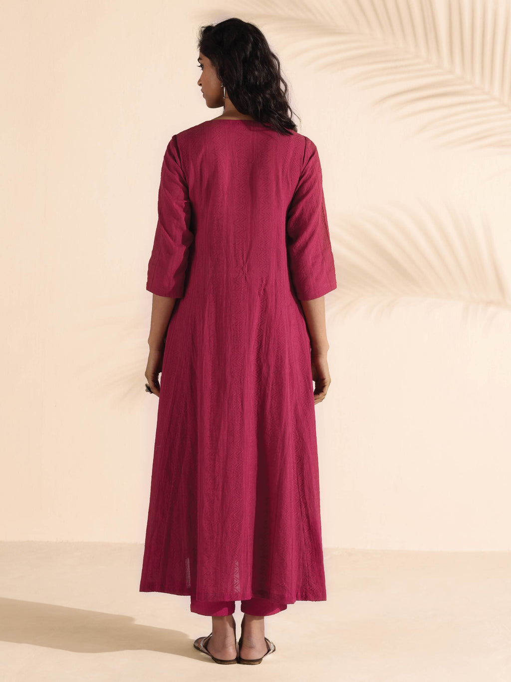 trueBrowns Carrot Cotton Dobby Kurta Pant Set | Grocsy
