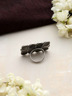 trueBrowns Silver Tone Abstract Sign Ring | Grocsy