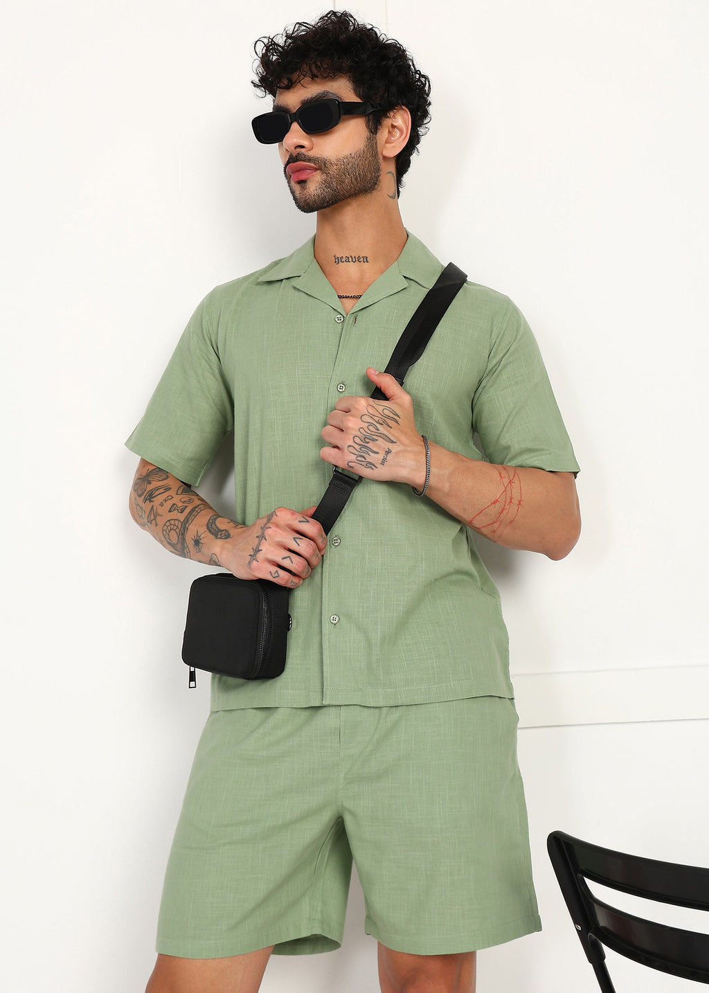 Fabmade Sage Linen Co-Ord Set | Grocsy