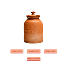 Sowpeace Premium Large Terracotta Storage Jar with Lid | Grocsy
