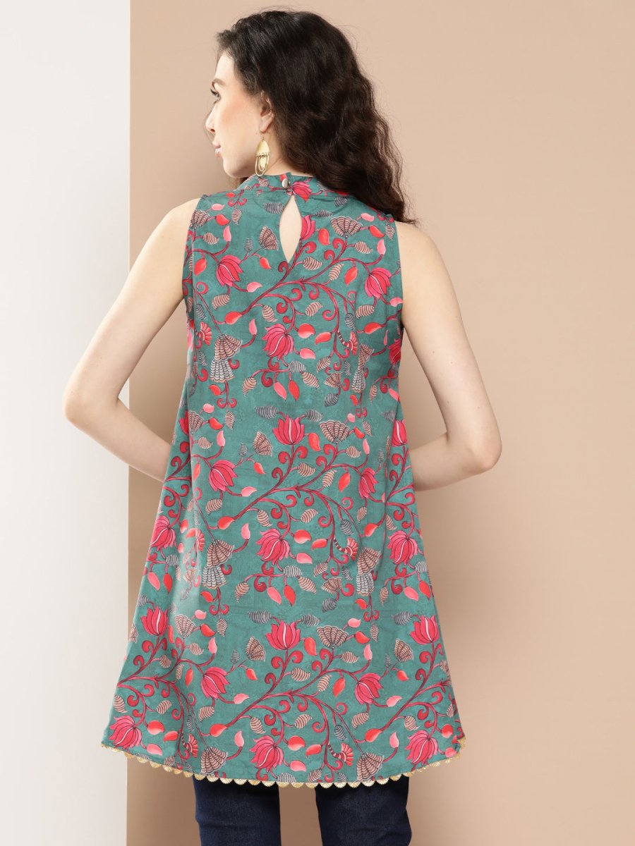 Ahalyaa Floral Printed Tunic | Grocsy