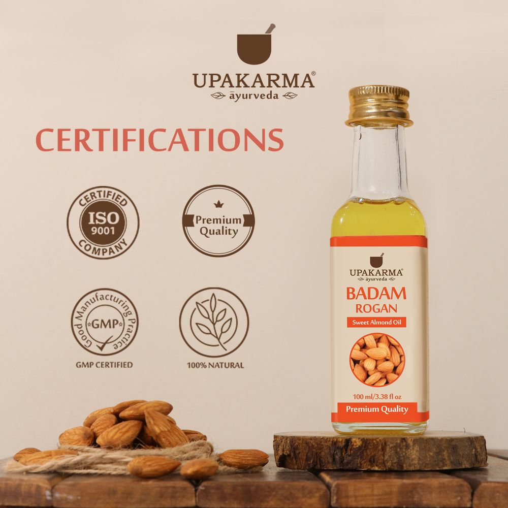Upakarma Ayurveda Badam Rogan Sweet Almond Oil | Grocsy