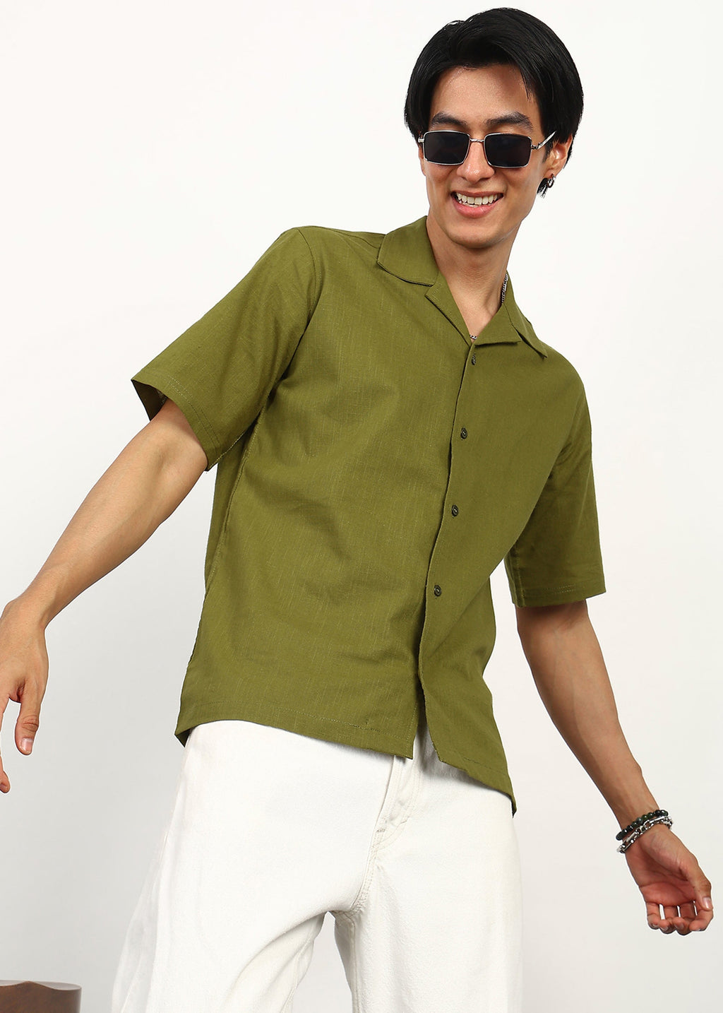 Fabmade Olive Ease Shirt | Grocsy
