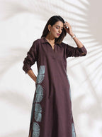 trueBrowns Cola Cotton Print A-line Dress | Grocsy