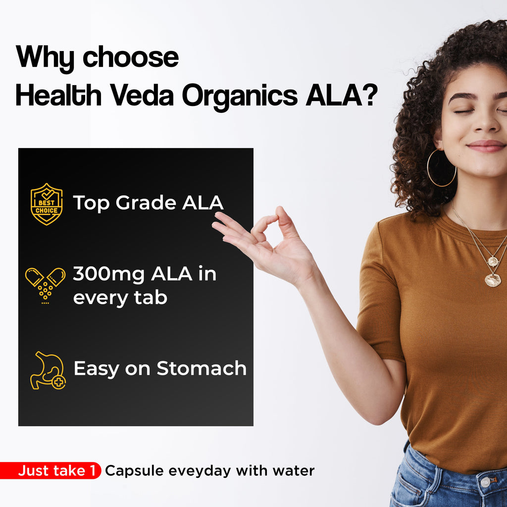 Health Veda Organics Alpha Lipoic Acid Capsules | Grocsy