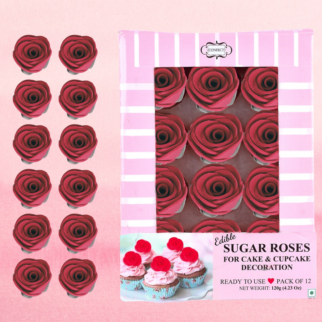 Confect Burgundy | Edible Sugar Flowers | Grocsy